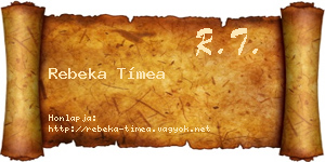 Rebeka Tímea névjegykártya
